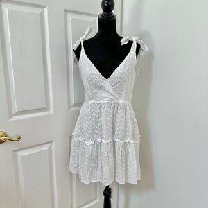 White summer mini dress